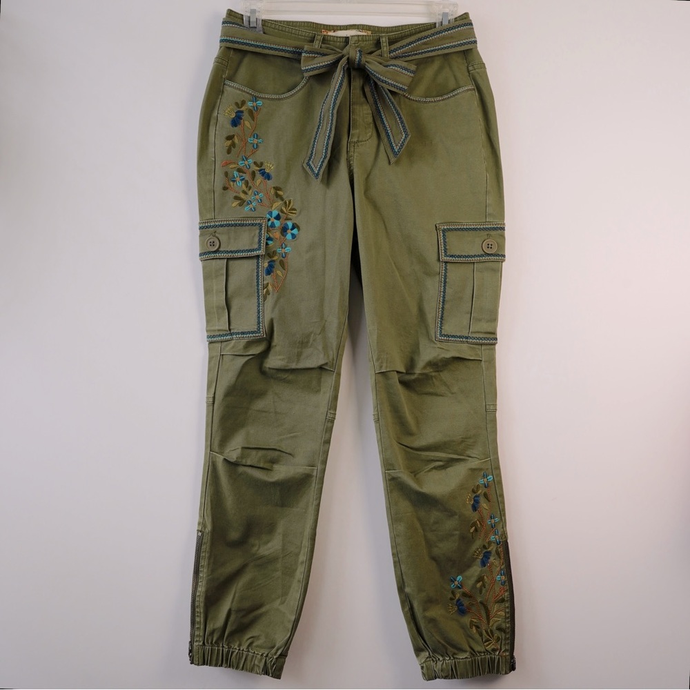Sundance Catalog Embroidered Cargo Joggers